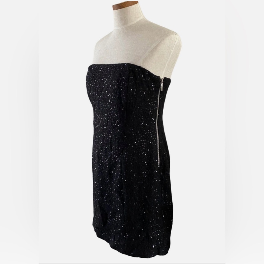 Michael Michael Kors Wool Sequins Strapless Dress Size 8